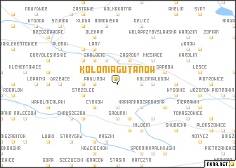 map of Kolonia Gutanów