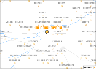 map of Kolonia Horbów