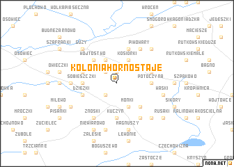 map of Kolonia Hornostaje