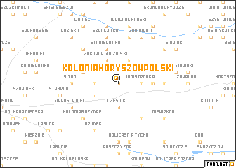 map of Kolonia Horyszów Polski