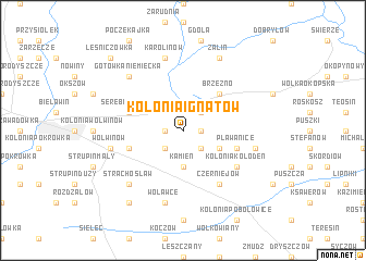 map of Kolonia Ignatów