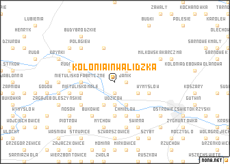 map of Kolonia Inwalidzka