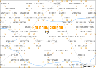 map of Kolonia Jakubów