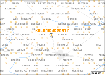 map of Kolonia Jarosty