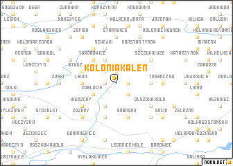 map of Kolonia Kaleń