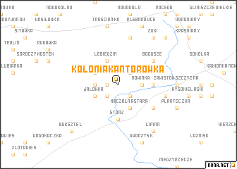 map of Kolonia Kantorówka