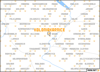 map of Kolonia Karnice