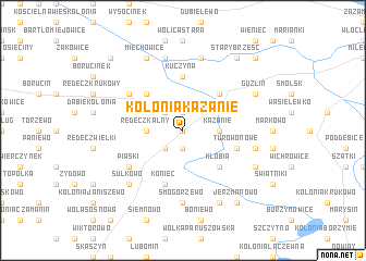 map of Kolonia Kazanie