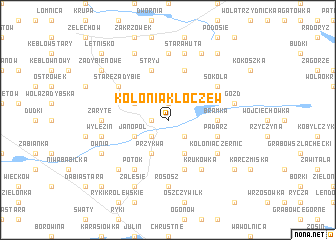 map of Kolonia Kłoczew