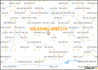 map of Kolonia Kłopoczyn