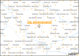 map of Kolonia Kokanin