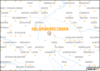 map of Kolonia Korczówka