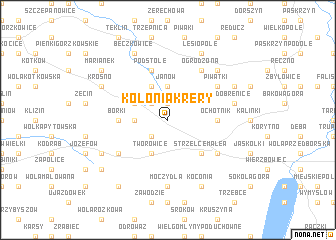 map of Kolonia Krery