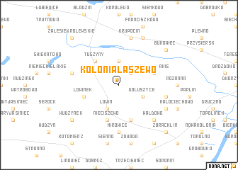 map of Kolonia Łaszewo