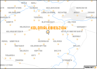 map of Kolonia Lebiedziów