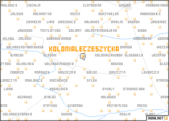 map of Kolonia Łęczeszycka