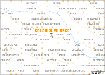 map of Kolonia Łękińsko
