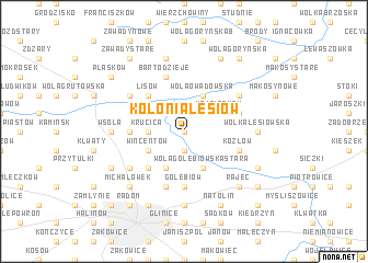 map of Kolonia Lesiów