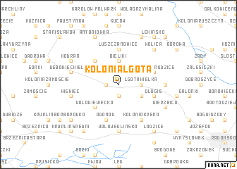 map of Kolonia Lgota