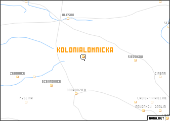 map of Kolonia Łomnicka