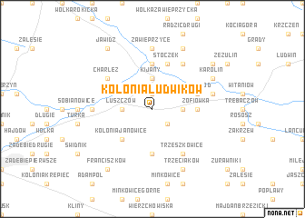 map of Kolonia Ludwików