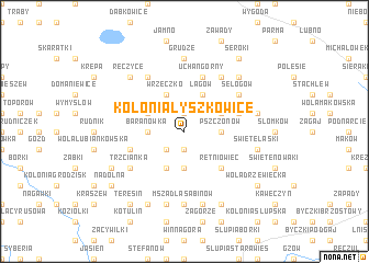 map of Kolonia Łyszkowice