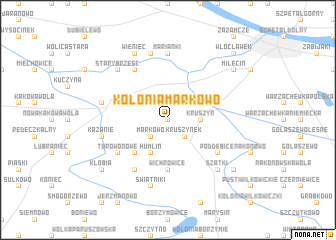 map of Kolonia Markowo