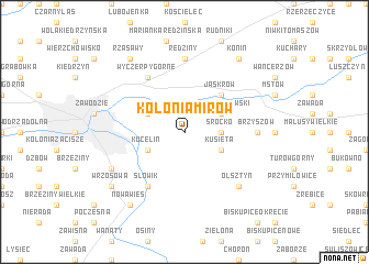 map of Kolonia Mirów