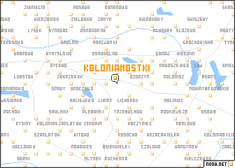 map of Kolonia Mostki