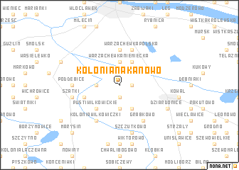 map of Kolonia Nakanowo