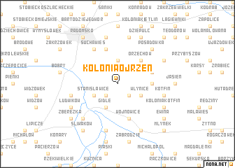 map of Kolonia Ojrzeń
