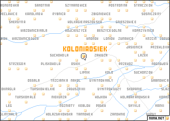 map of Kolonia Osiek