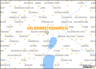 map of Kolonia Ostrów Warcki