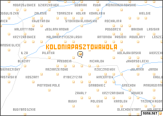 map of Kolonia Pasztowa Wola