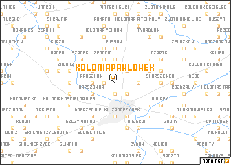 map of Kolonia Pawłówek