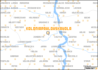 map of Kolonia Pawłowska Wola