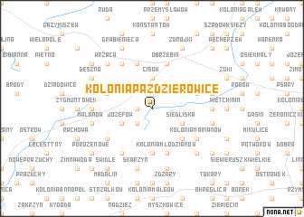 map of Kolonia Paździerowice