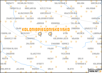 map of Kolonia Piegonisko