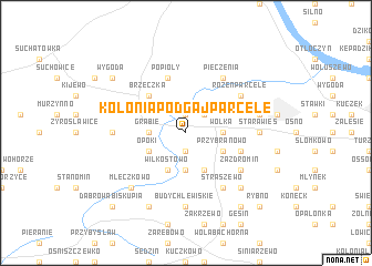 map of Kolonia Podgaj Parcele