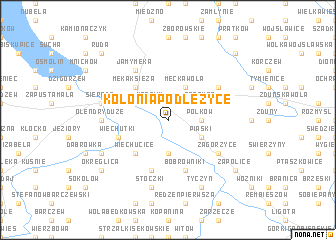 map of Kolonia Podłężyce