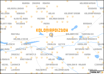 map of Kolonia Poizdów