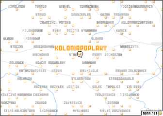 map of Kolonia Popławy