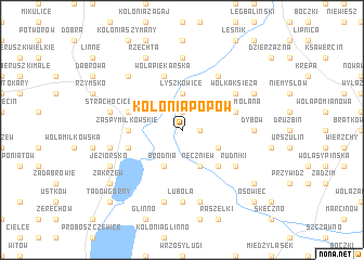 map of Kolonia Popów