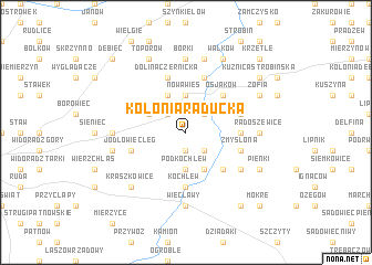 map of Kolonia Raducka