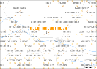 map of Kolonia Robotnicza