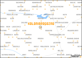 map of Kolonia Rogóźno