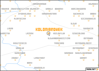 map of Kolonia Rowek