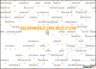 map of Kolonia Ruszcza Płaszczyzna