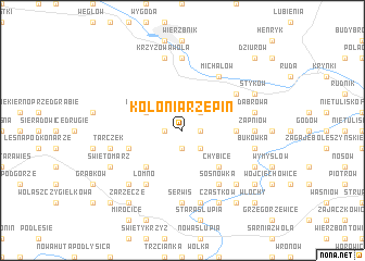 map of Kolonia Rzepin