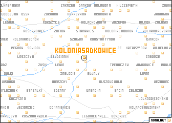map of Kolonia Sadkowice